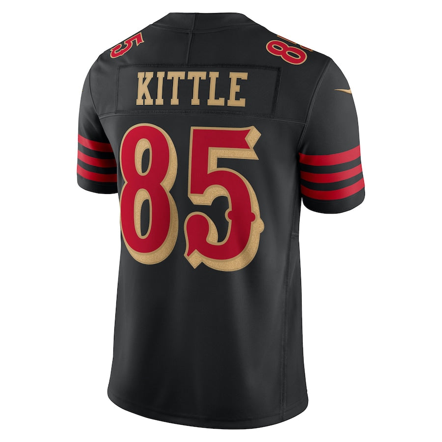 Elroe SF.49ers #85 George Kittle Player Rivalries Collection Vapor Limited Black Stitched Jersey