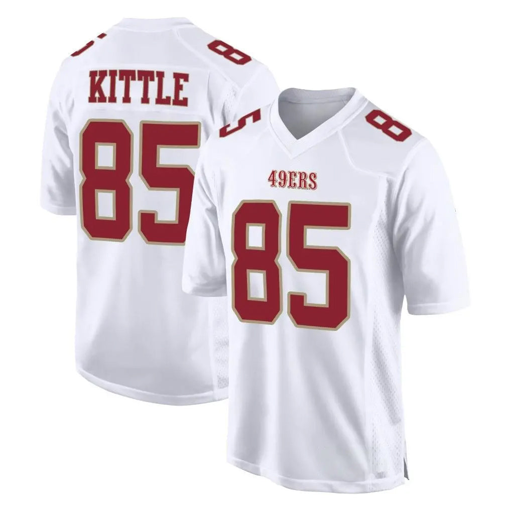 Elroe SF.49ers #85 George Kittle Player White Fashion Home Game Stitched Jerseys