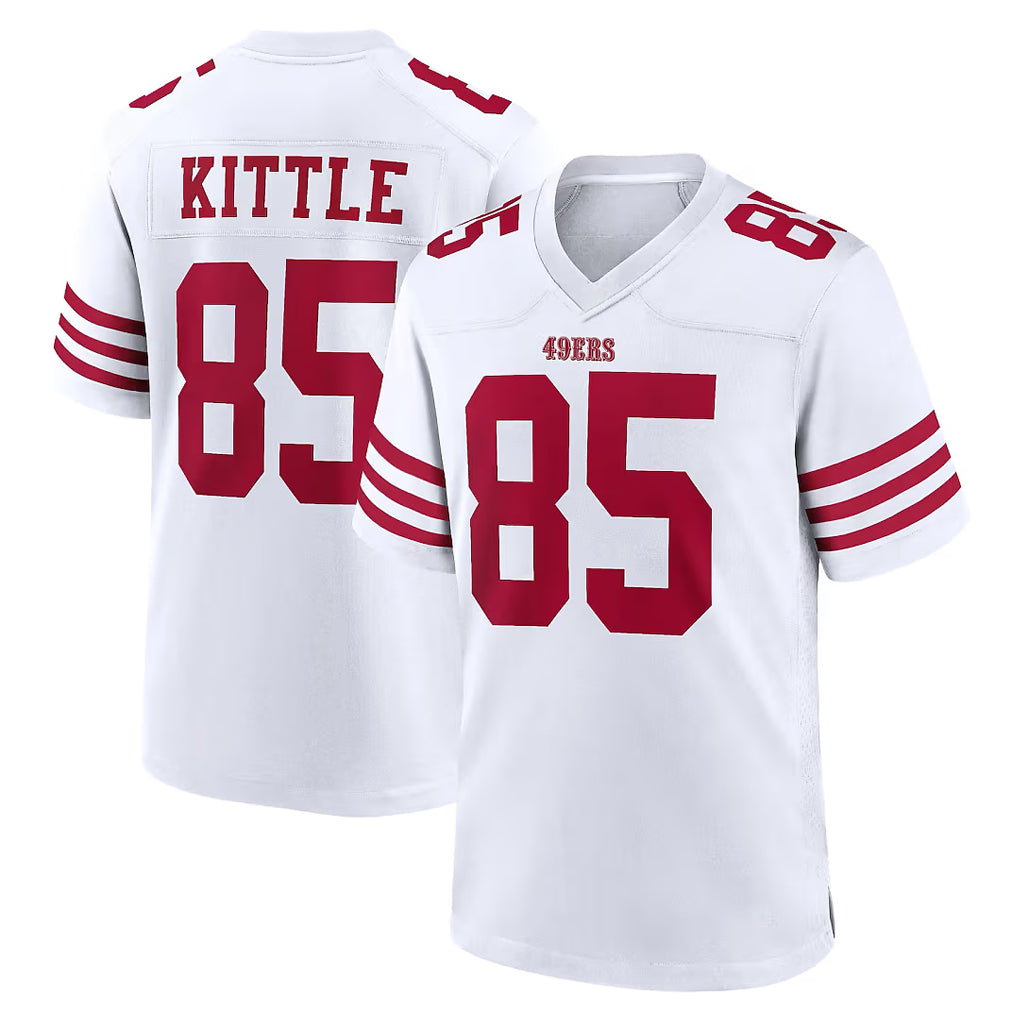 Elroe SF.49ers #85 George Kittle Player White Game Home Stitched Jerseys