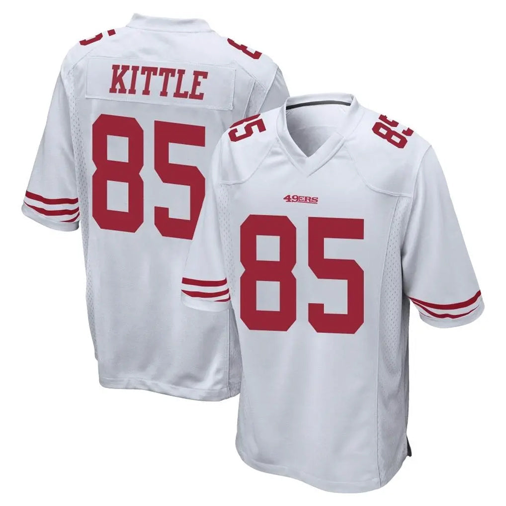 Elroe SF.49ers #85 George Kittle Player White Home Game Stitched Jerseys