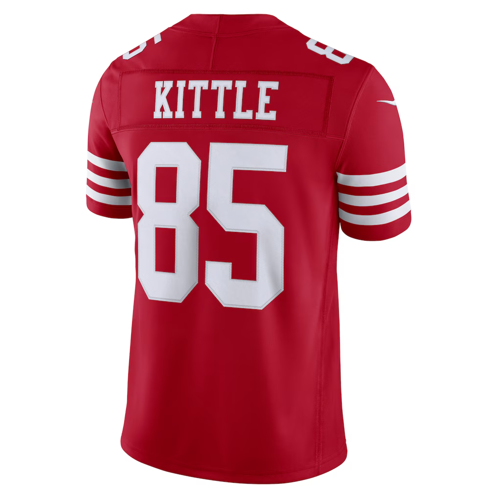 Elroe SF.49ers #85 George Kittle Scarlet Team Vapor F.U.S.E. Stitched Limited Jerseys