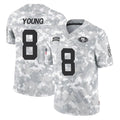 Elroe SF.49ers #8 Steve Young Player Arctic Camo Salute to Service Stitched Jerseys