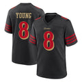 Elroe SF.49ers #8 Steve Young Player Black Rivalries Collection Game Stitched Jerseys