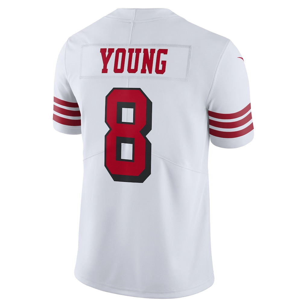 Elroe SF.49ers #8 Steve Young Player Whtie Color Rush Vapor Untouchable Limited Stitched Jerseys