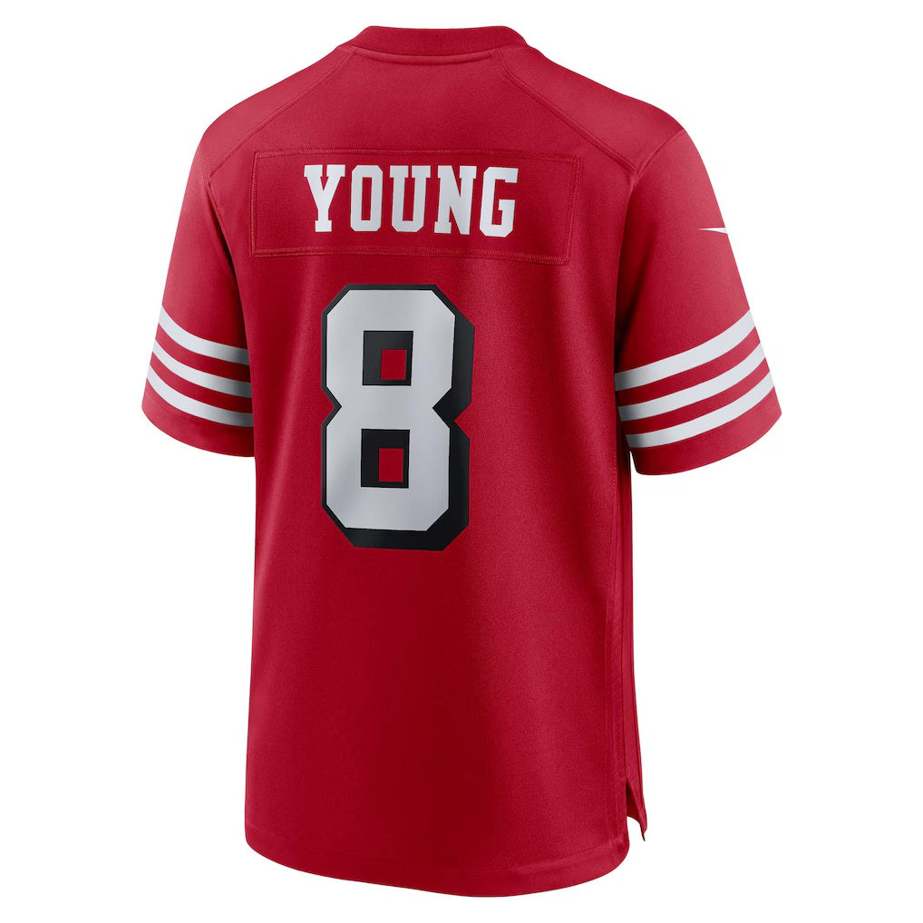 Elroe SF.49ers #8 Steve Young Scarlet Retired Player Alternate Game Stitched Jerseys