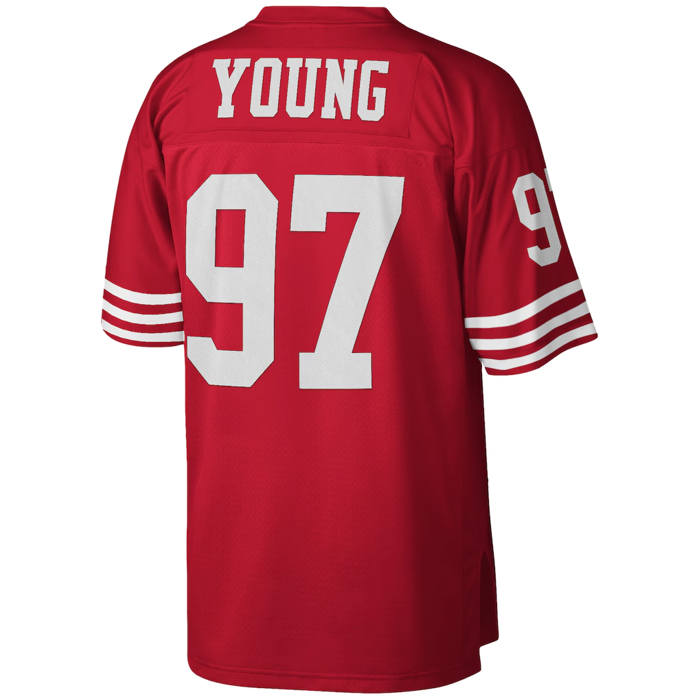 Elroe SF.49ers #97 Bryant Young Mitchell & Ness Scarlet Legacy Replica Jersey