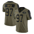 Elroe SF.49ers #97 Nick Bosa Player Olive Salute To Service Limited Game Stitched Jerseys