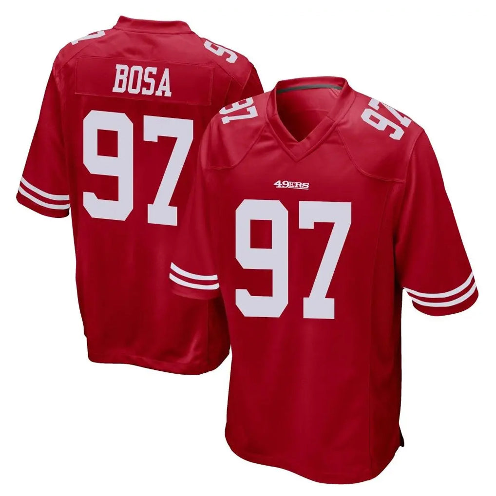 Elroe SF.49ers #97 Nick Bosa Player Red Home Game Stitched Jerseys