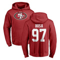 Elroe SF.49ers #97 Nick Bosa Player Red LOGO Pullover Hoodies Home Game Stitched Jerseys