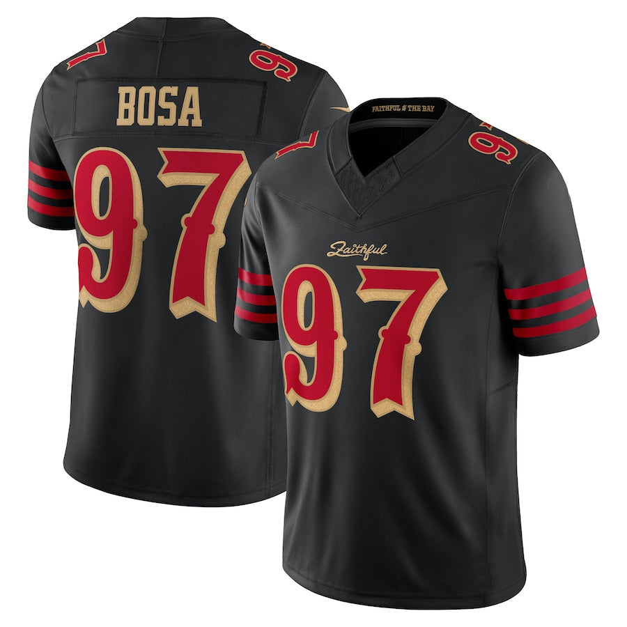 Elroe SF.49ers #97 Nick Bosa Player Rivalries Collection Vapor Limited Black Stitched Jersey