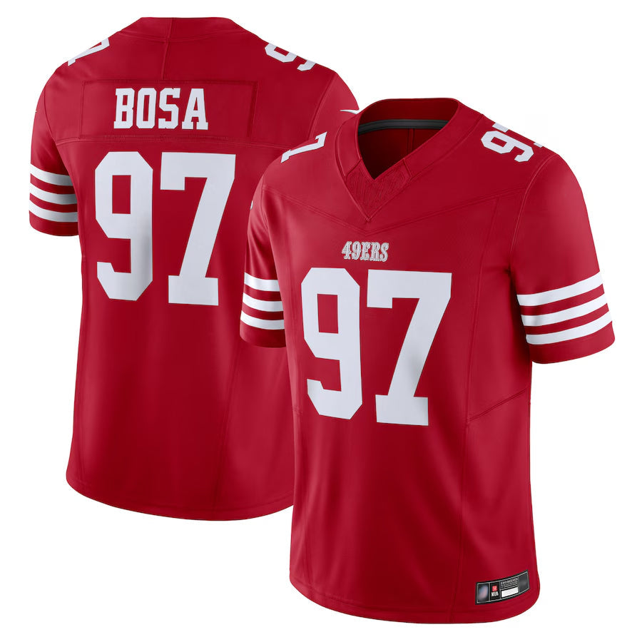 Elroe SF.49ers #97 Nick Bosa Player Scarlet Vapor F.U.S.E. Limited Stitched Jerseys