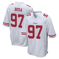 Elroe SF.49ers #97 Nick Bosa Player White Home Game Stitched Jerseys
