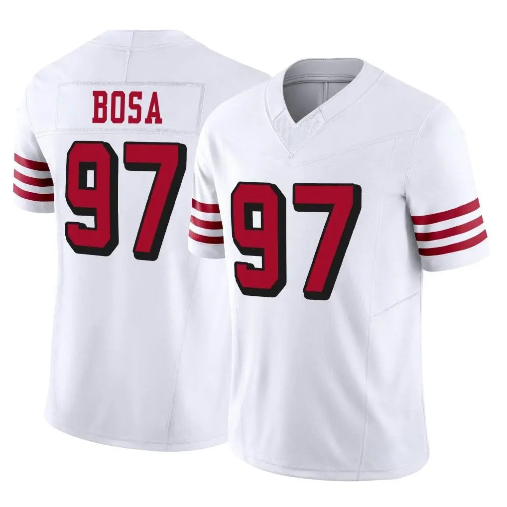 Elroe SF.49ers #97 Nick Bosa Player White Limited Alternate Vapor F.U.S.E. Home Game Stitched Jerseys