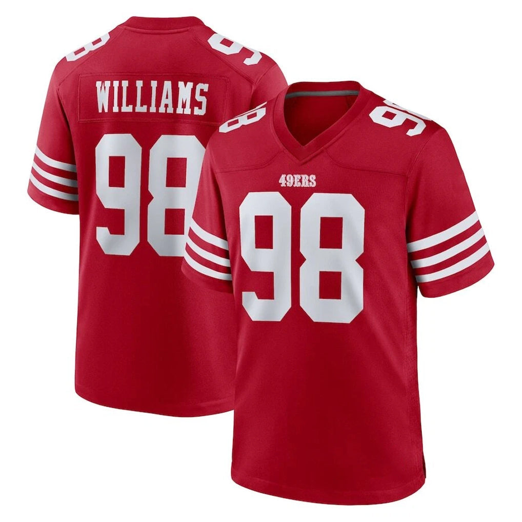 Elroe SF.49ers #98 Mykel Williams Player Red Game Home Stitched Jerseys