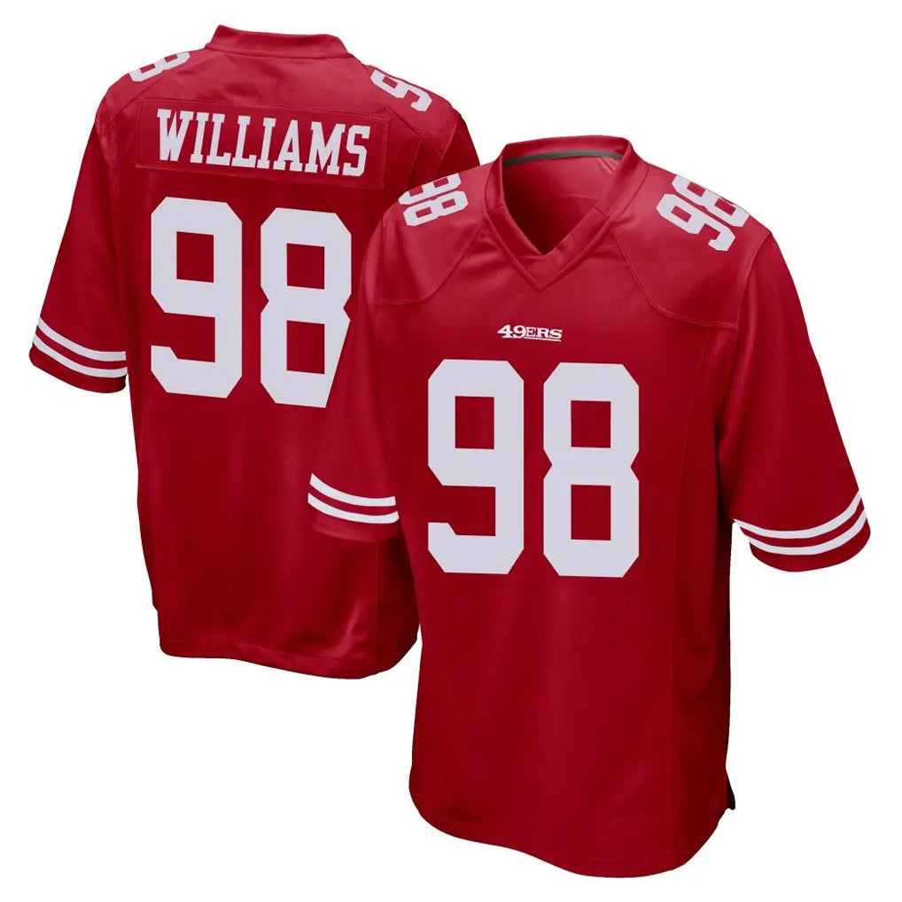 Elroe SF.49ers #98 Mykel Williams Player Red Home Game Stitched Jerseys