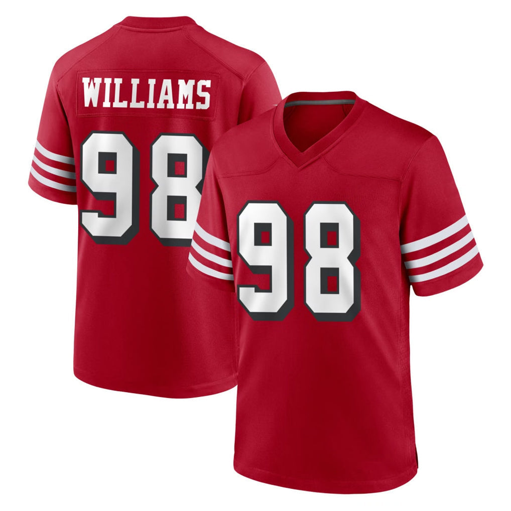 Elroe SF.49ers #98 Mykel Williams Player Red Limited Alternate Home Game Stitched Jerseys