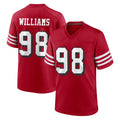 Elroe SF.49ers #98 Mykel Williams Player Red Limited Alternate Home Game Stitched Jerseys