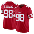 Elroe SF.49ers #98 Mykel Williams Player Red Limited Vapor F.U.S.E. Home Game Stitched Jerseys