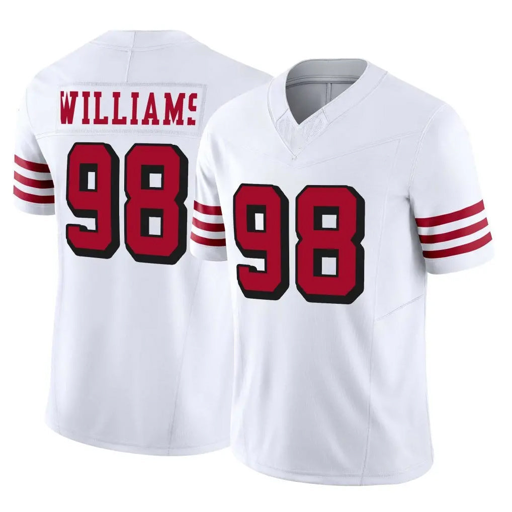 Elroe SF.49ers #98 Mykel Williams Player White Limited Alternate Vapor F.U.S.E. Home Game Stitched Jerseys