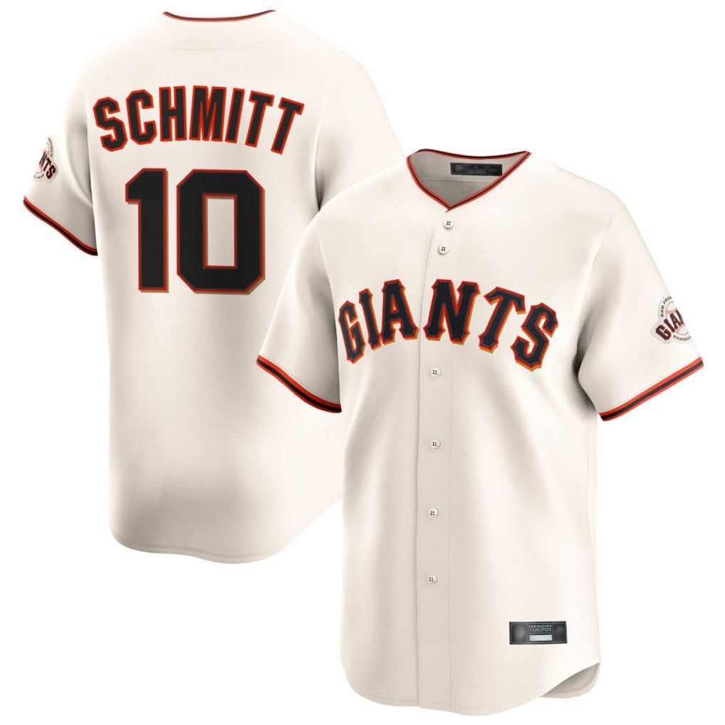 Elroe SF.Giants #10 Casey Schmitt Player Cream Home Limited Stitched Jerseys
