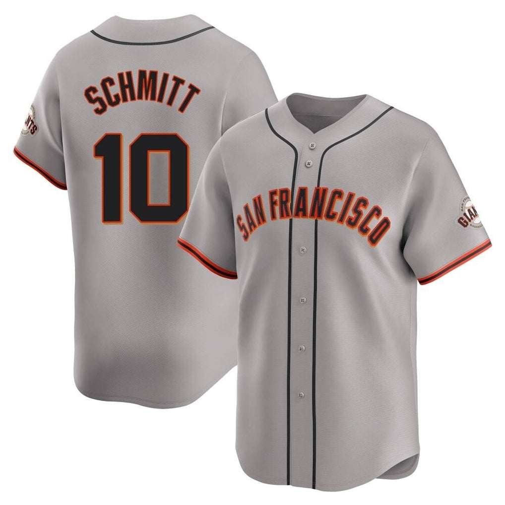 Elroe SF.Giants #10 Casey Schmitt Player Gray Home Limited Stitched Jerseys