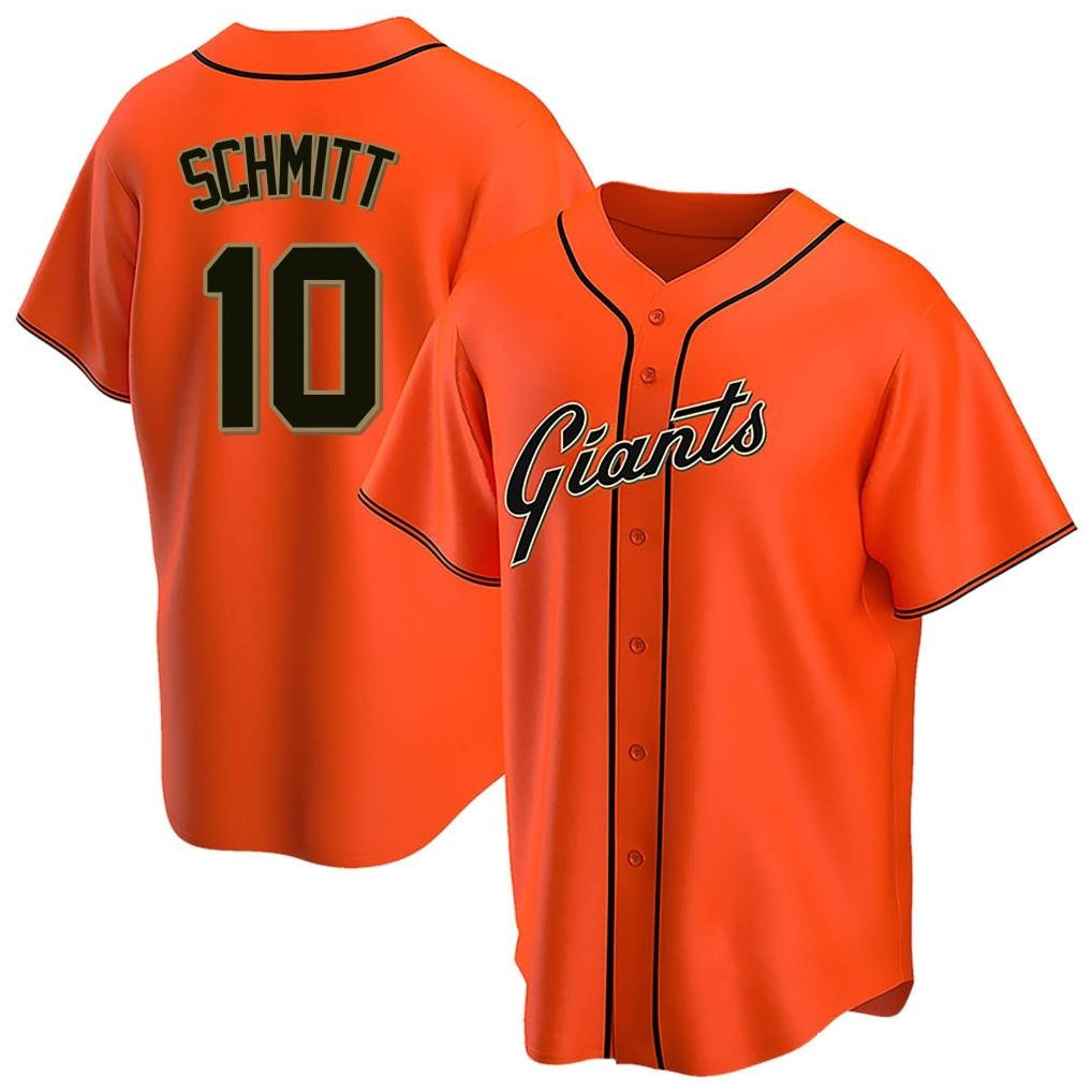 Elroe SF.Giants #10 Casey Schmitt Player Orange Home Game Stitched Jerseys