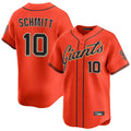 Elroe SF.Giants #10 Casey Schmitt Player Orange Home Limited Stitched Jerseys