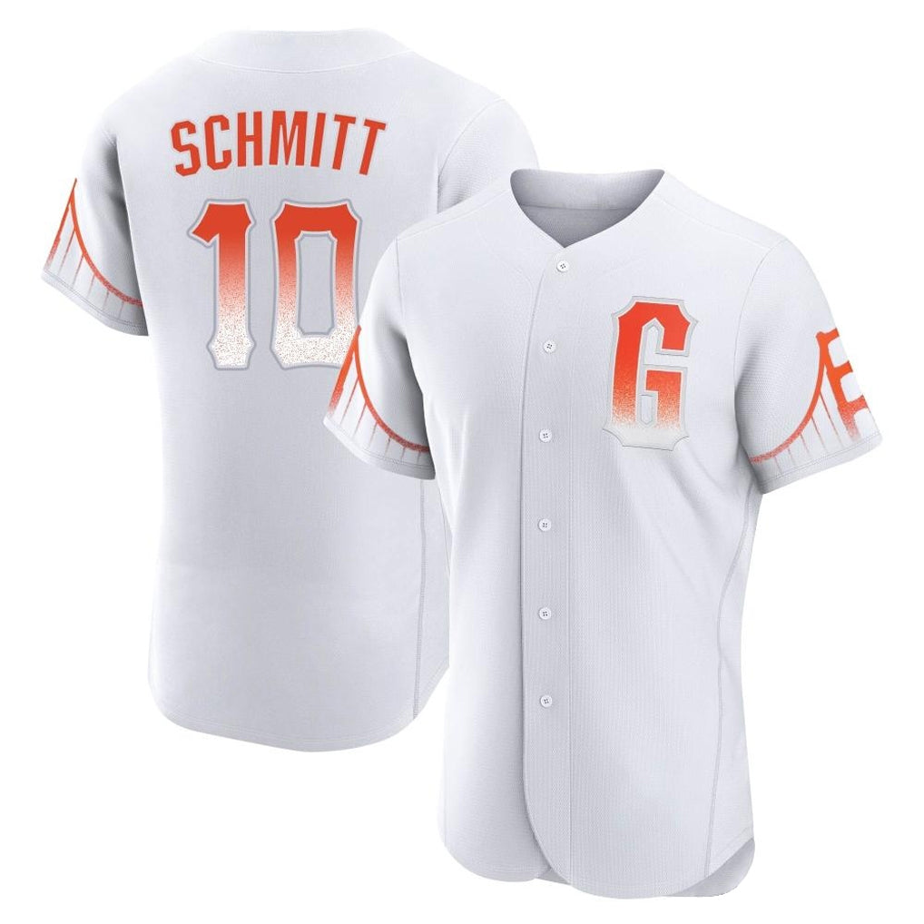Elroe SF.Giants #10 Casey Schmitt Player White City Connect Home Limited Elite Stitched Jerseys