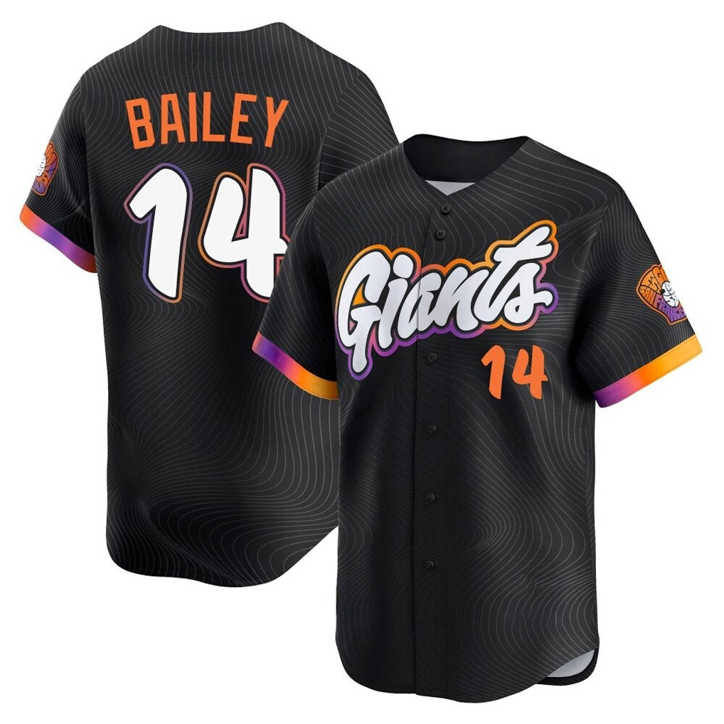Elroe SF.Giants #14 Patrick Bailey Player Black 2025 City Connect Home Limited Stitched Jerseys