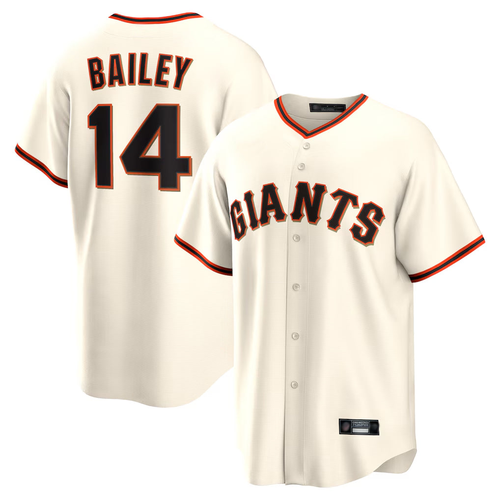 Elroe SF.Giants #14 Patrick Bailey Player Cream Home Game Stitched Jerseys