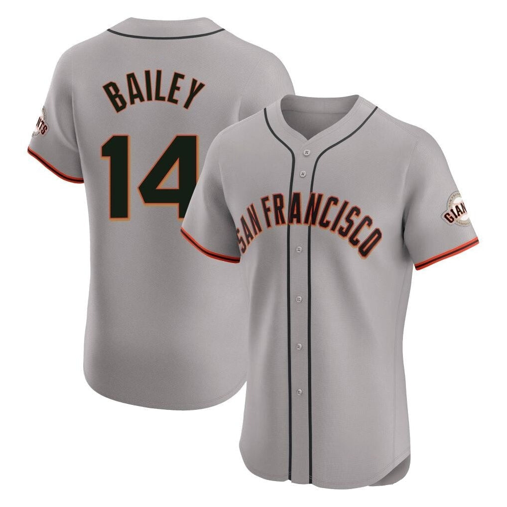 Elroe SF.Giants #14 Patrick Bailey Player Gray Home Limited Elite Stitched Jerseys