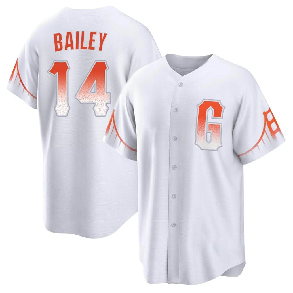 Elroe SF.Giants #14 Patrick Bailey Player White City Connect Home Game Stitched Jerseys