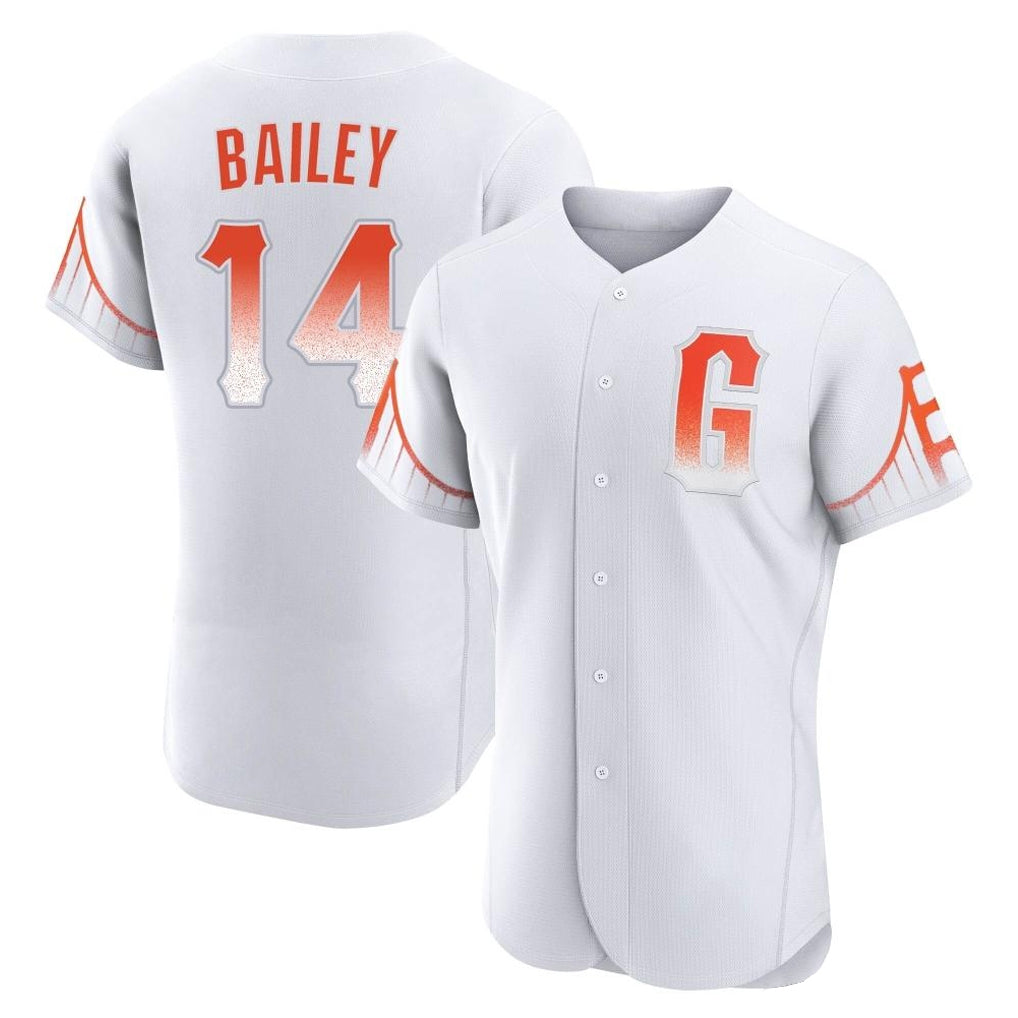 Elroe SF.Giants #14 Patrick Bailey Player White City Connect Home Limited Elite Stitched Jerseys