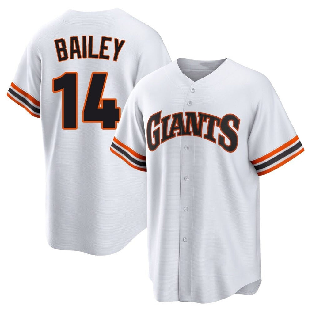 Elroe SF.Giants #14 Patrick Bailey Player White Home Game Stitched Jerseys