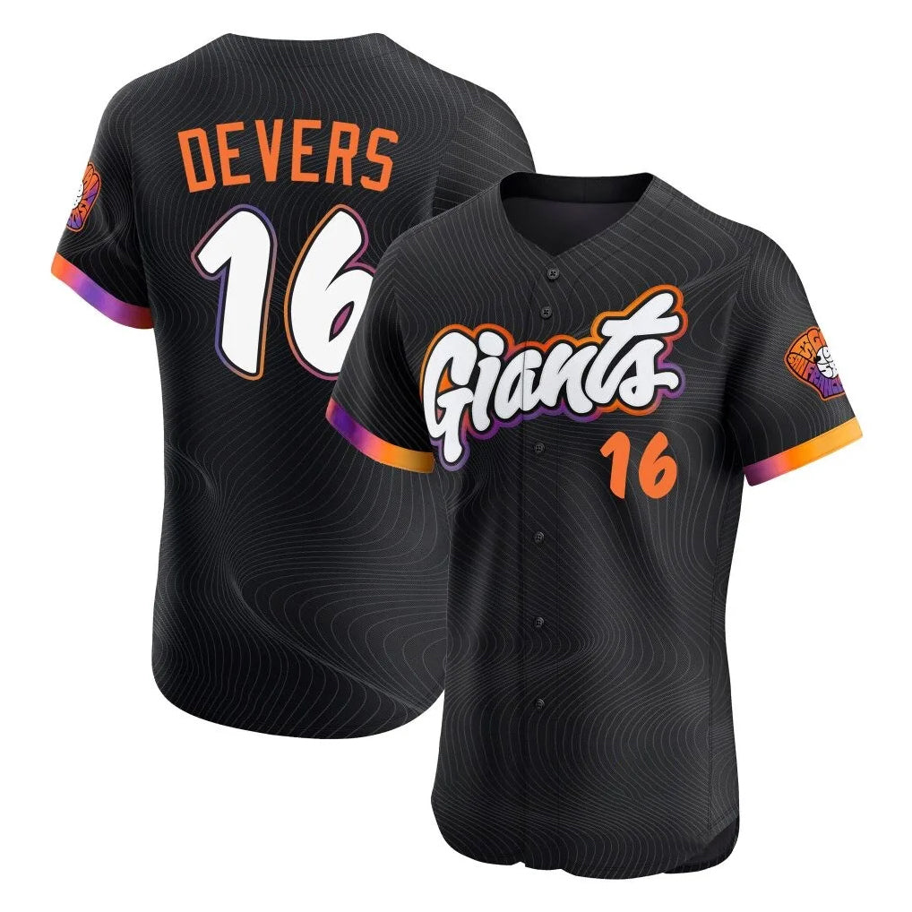 Elroe SF.Giants #16 Rafael Devers Player Black 2025 City Connect Home Limited Elite Stitched Jerseys