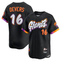 Elroe SF.Giants #16 Rafael Devers Player Black 2025 City Connect Home Limited Stitched Jerseys
