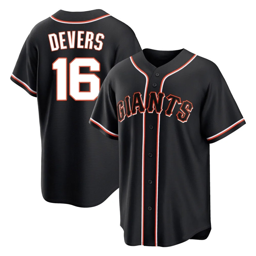 Elroe SF.Giants #16 Rafael Devers Player Black Fashion Out Home Limited Stitched Jerseys