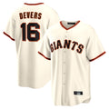 Elroe SF.Giants #16 Rafael Devers Player Cream Home Game Stitched Jerseys
