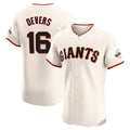 Elroe SF.Giants #16 Rafael Devers Player Cream Home Limited Elite Stitched Jerseys