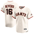 Elroe SF.Giants #16 Rafael Devers Player Cream Home Limited Stitched Jerseys