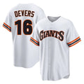 Elroe SF.Giants #16 Rafael Devers Player White Home Game Stitched Jerseys