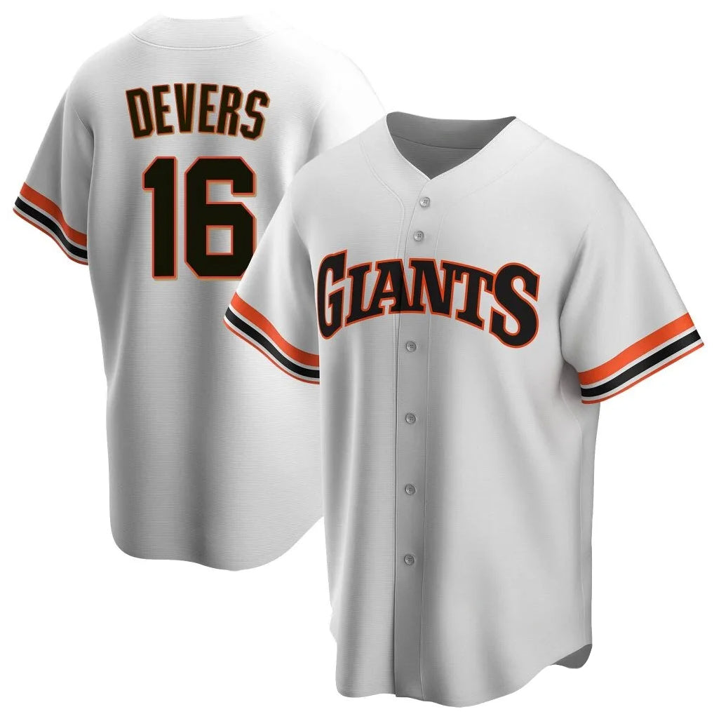 Elroe SF.Giants #16 Rafael Devers Player White Throwback Cooperstown Collection Home Game Stitched Jerseys