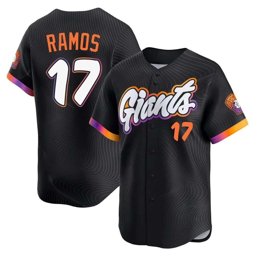 Elroe SF.Giants #17 Heliot Ramos Player Black 2025 City Connect Home Limited Stitched Jerseys