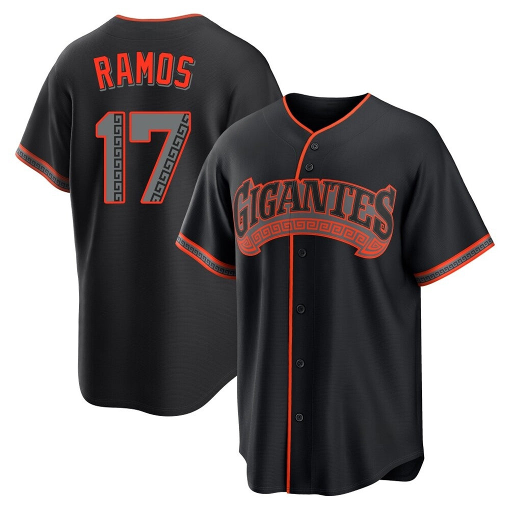 Elroe SF.Giants #17 Heliot Ramos Player Black Alternate Limited Stitched Jerseys
