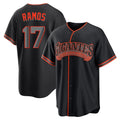 Elroe SF.Giants #17 Heliot Ramos Player Black Alternate Limited Stitched Jerseys