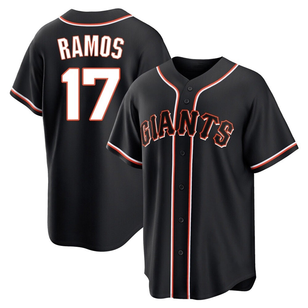 Elroe SF.Giants #17 Heliot Ramos Player Black Fashion Out Home Limited Stitched Jerseys