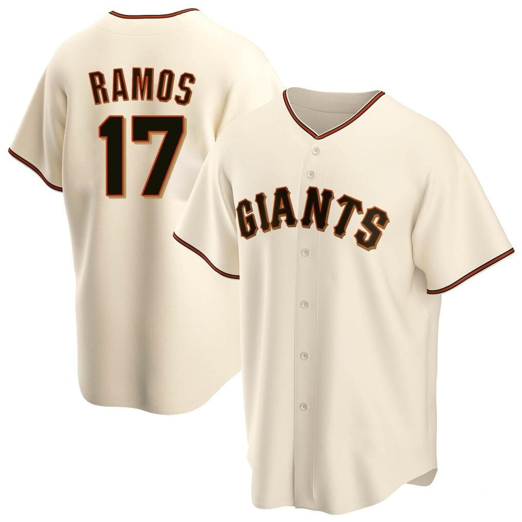 Elroe SF.Giants #17 Heliot Ramos Player Cream Home Game Stitched Jerseys