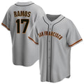 Elroe SF.Giants #17 Heliot Ramos Player Gray Home Game Stitched Jerseys
