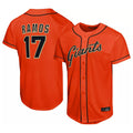 Elroe SF.Giants #17 Heliot Ramos Player Orange Home Limited Stitched Jerseys