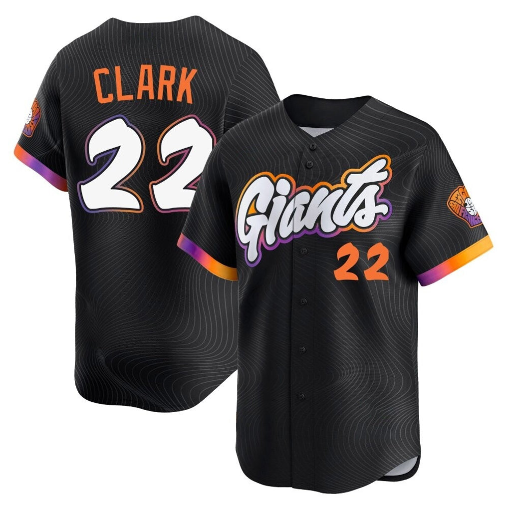 Elroe SF.Giants #22 Will Clark Player Black 2025 City Connect Home Limited Stitched Jerseys